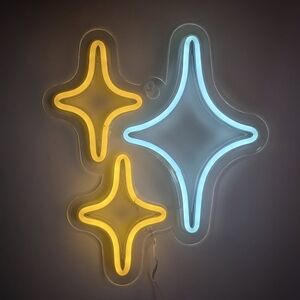 Target Bullseye LED faux neon starburst wall light